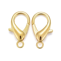 Golden Zinc Alloy Lobster Claw Clasps, Parrot Trigger Clasps, Cadmium Free & Nickel Free & Lead Free, Golden, 21x12mm, Hole: 2mm