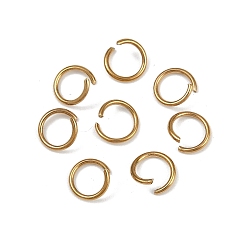 Золотой 304 из нержавеющей стали открыты кольца прыжок, круглые, ионное покрытие (ip), золотые, 8x1 мм, внутренний диаметр: 6 мм