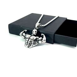 Нержавеющая Сталь Цвет Мужской кулон-подвеска из титановой стали для тренировки мышц рук.