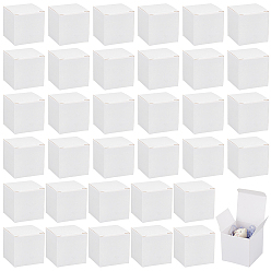 Белый 80шт. бумажные коробки для хранения подарков, упаковочные картонные коробки, квадратный, белые, 5x5x5 см