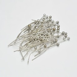 Платина Контакты латунь шаровой головкой, платина, 20 мм, штифты : 0.46 мм, 24 датчик, Около 9090 шт / 500 г
