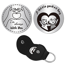 Corazón 2piezas 2clip de guitarra de cuero sintético estilo, con anillo de acero inoxidable y monedas conmemorativas, para accesorios de instrumentos musicales de bricolaje, patrón del corazón, 1pc/estilo