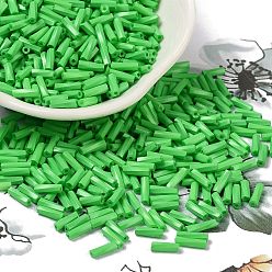 Зеленый лайм Стеклянные бусины, окрашенные в процессе выпечки, круглое отверстие, зеленый лайм, 7x2 мм, отверстие : 0.8 мм, Около 13636 шт / фунт