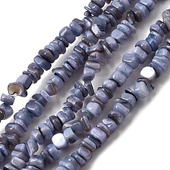 Сливовый Естественных пресноводных стеклянные бусы, окрашенные, самородки, слива, 4.5~9x4.5~7x1.5~5 мм, отверстие : 0.8 мм, около 163~165 шт / нитка, 14.88~15.08'' (37.8~38.3 см)