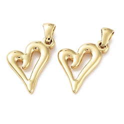 Золотой 304 подвески из нержавеющей стали, шарма сердца, золотые, 20x14x2.5 мм, отверстие : 5.5x3 мм