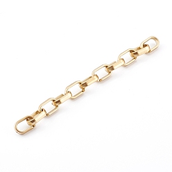Gold Opaque Spray Painted Acrylic   Linking Cable Chains, Quick Link Chains, Gold, 18.5x11.5x5mm, about 39.37 inch(1m)/strand