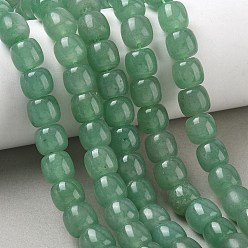 Green Aventurine Natural Green Aventurine Beads Strands, Barrel, 10x9mm, Hole: 1.4mm, about 46pcs/strand, 14.96''(38cm)