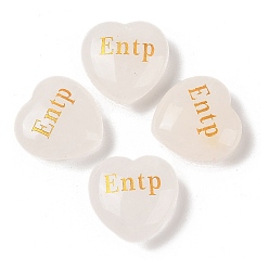 Хрусталь Натуральный кристалл кварца, гравировка сердца, статуэтки mbti, статуи для домашнего офиса, украшения стола, слово энтп, 30x30x12.5~13 мм