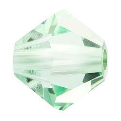 50000 Chrysolite Хрустальные бусины preciosa®, чешский хрусталь, биконус(451 69 302 рондель), 50000 хризолит, 4 мм, отверстие : 0.8 мм