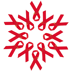 Красный Брошь из полиэстера, с железными булавками, осведомленности ленты, красные, 75x31x2 мм, 90 шт / комплект