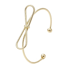 Настоящее золото 18K Бесконечные латунные браслеты-манжеты, долговечный, без свинца и без кадмия, реальный 18 k позолоченный, внутренний диаметр: 2-1/4 дюйм (5.85 см), бесконечность: 13x50 мм