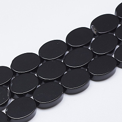 Black Onyx Нити бусин из натурального окрашенного и нагретого черного оникса, овальные, 14~15x10~11x5 мм, отверстие : 1 мм, около 28 шт / нитка, 15.3 дюйм ~ 16.1 дюйм