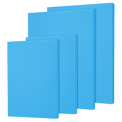Deep Sky Blue 4Pcs 2 Styles Foam Board, Building Model Materials, Rectangle, Deep Sky Blue, 300~400x200~300x30mm, 2pcs/style