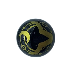 Круглые Украшения из натурального обсидиана с пескоструйной обработкой, для домашнего офисного стола, круглые, круглые, 50 мм