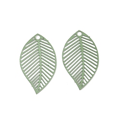 Темный Морско-зеленый Аэрозольная краска 430 подвески из нержавеющей стали, лист, темно-зеленый, 17x11x0.3 мм, отверстие : 1 мм