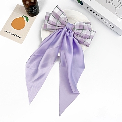Лиловый Заколки для волос с тканевой защелкой, бантом, аксессуары для волос для женщин и девочек, сирень, 360x195 мм