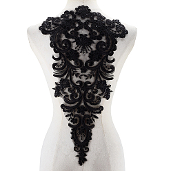 Черный 1цветок из поликарбонатной ткани, украшения для шитья своими руками, чёрные, 530x307x1 мм