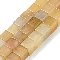 Топаз Нефрит Природный Топаз нефрита бисер нитей, кубические, 6~6.5x6~6.5x6~6.5 мм, отверстие : 1.2 мм, около 63~64 шт / нитка, 15''~15.16'' (38.1~38.5 см)