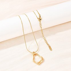 Золотой 304 полые подвески-капли из нержавеющей стали с круглыми цепочками-змейками для женщин, вакуумное покрытие pvd, золотые, 17.91 дюйм (45.5 см)