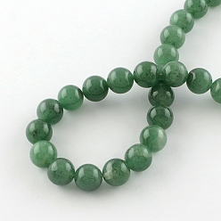 Green Aventurine Round Natural Green Aventurine Beads Strands, 8mm, Hole: 1mm, about 46pcs/strand, 15 inch