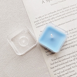 Квадрат Пластиковая чашка для свечи, прозрачные, квадратный, 40x18 мм