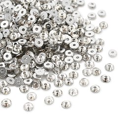 Прозрачный Прозрачные стеклянные граненые бусины, плоско-круглые, прозрачные, 3x1.5 мм, отверстие : 0.8 мм, около 1440 шт / упаковка