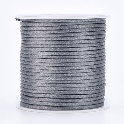 Light Grey Nylon Thread, Rattail Satin Cord, Light Grey, 1.5mm, about 38.27 yards(35m)/roll