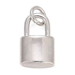 Платина Подвески из латуни с покрытием из настоящего золота 18k, с прыжковых колец, долговечный, без свинца и без кадмия, запирать, платина, 11.5x7.5x3.5 мм, Перейти кольцо: 4.6x0.8 мм, 3 мм внутренним диаметром