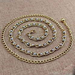 Темно-Серый Круглые бусины из сплава и пластика, скрученные цепочки для живота, золотые, темно-серый, 650x8 мм