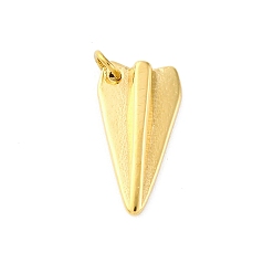 Airplane 304 подвески из нержавеющей стали, с прыжковых колец, реальный 18 k позолоченный, бумажный самолет, 17x9x4 мм, отверстие : 2.5 мм