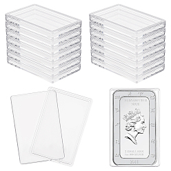 Clear Transparent Acrylic Silver Bar Gold Bar Storage Cases, Air-Tite Capsule Storage Holders, Rectangle, Clear, 5.6x3.6x0.7cm