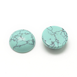 Synthetic Turquoise Synthetic Turquoise Cabochons, Dyed, Half Round/Dome, 12x5mm
