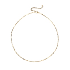 Золотой 2.5мм 304 ожерелья из нержавеющей стали со скрепками, не тускнеет, золотые, 15.75 дюйм (40 см)