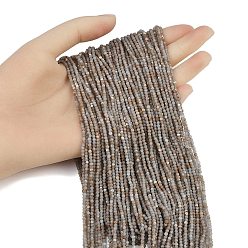 Ангелит Натуральные ангельские бусины, круглые, граненые, 2 мм, отверстие : 0.5 мм, около 189 шт / нитка, 15.35'' (39 см)