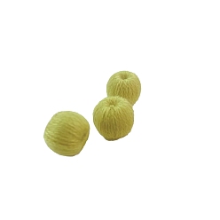 Yellow Green DIY Doll Craft Yarn Pom Pom Ball, Round, Yellow Green, 1.2cm