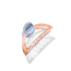 Светлый Стально-синий Заколки для волос в форме когтей из ацетата целлюлозы, аксессуары для волос для женщин и девочек, светло-стальной синий, 77x41 мм