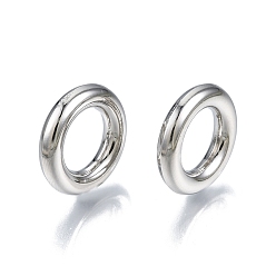 Platinum Rack Plating Alloy Linking Rings, Cadmium Free & Nickel Free & Lead Free, Round Ring, Platinum, 16x3mm, Inner Diameter: 9mm