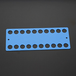 Cornflower Blue Plastic Thread Winding Boards, for Cross-Stitch, Rectangle, Cornflower Blue, 193x79x1mm, Hole: 20mm