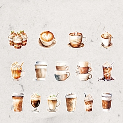 (52) Непрозрачная лаванда 30 шт. 15 стили наклейки для домашних животных, самоклеящиеся наклейки для скрапбукинга, детские поделки художественных промыслов, разноцветные, 36~39x21~39x0.1 мм, 2 шт / стиль