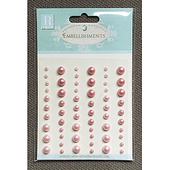 Pink Абс имитация жемчужных кабошонов, для альбома для вырезок diy, справочная бумага, украшение дневника, круглые, розовые, 150x95 мм