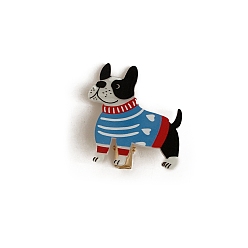 Небесно-голубой Акриловая крокодил заколки, собака, заколка для волос без следов челки для женщин и девочек, голубой, 47x45 мм