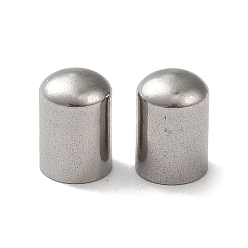 Нержавеющая Сталь Цвет Не тускнеют 304 наконечники из нержавеющей стали для шнурков, шнурки на голове, колонка, цвет нержавеющей стали, 3.5x6.5 мм, отверстие : 3 мм