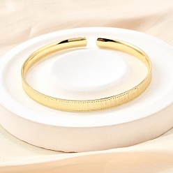 Настоящее золото 18K Латунь манжеты браслеты для женщин, без свинца и без кадмия, стойки покрытие, долговечный, реальный 18 k позолоченный, 1/4 дюйм (0.55 см), внутренний диаметр: 2-1/4 дюйм (5.7 см)