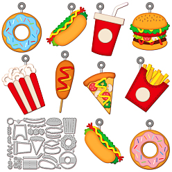 Food Углеродистая сталь разрезает трафареты, для diy scrapbooking, Фотоальбом, декоративная бумага для тиснения, цвет нержавеющей стали, питание, 108x147x0.8 мм