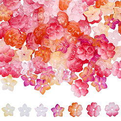(52) Непрозрачная лаванда 140 шт. 7 стили стеклянных бусин, цветок, разноцветные, 12~13.5x12.5~13.5x4~4.5 мм, отверстие : 1.5~1.6 мм, 20 шт / стиль