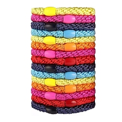 (52) Непрозрачная лаванда Резинки для волос из эластичного волокна, для девочек или женщин, разноцветные, 53 мм, 15 шт / комплект