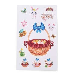 Egg Самоклеющиеся наклейки на бумажную подарочную бирку на пасху, для подарочной упаковки и украшения вечеринки, пасха тема шаблон, 18x11x0.02 см