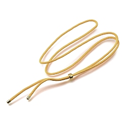 Light Khaki 2.5MM Adjustable Braided Nylon Cords Necklace Making, with Golden Brass Finding, Light Khaki, 27.56 inch(70cm)