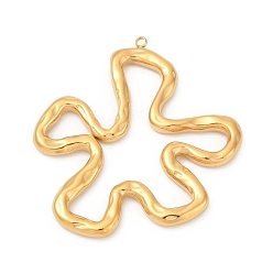 Настоящее золото 14K 304 подвески из нержавеющей стали, ионное покрытие (ip), , реальный 14 k позолоченный, 43x39.5x3 мм, отверстие : 1.5 мм