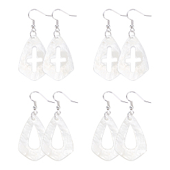 Льняное Полотно Наборы для изготовления сережек diy, 16 шт. 2 стиль подвески из натуральной раковины capiz, щит, 30 шт. Крючки для сережек и 30 шт. Железные прыгуны, белье